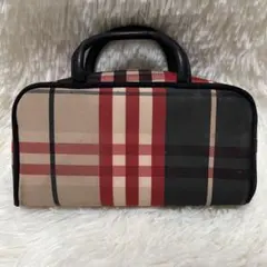 Burberry ノバチェック ボックス型ミニハンドバッグ ポーチ