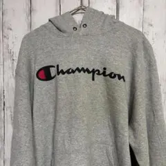 Champion グレー フード付きパーカー Lサイズ