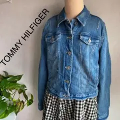 【TOMMY HILFIGER】ダメージ加工 デニムジャケット Gジャン トミー