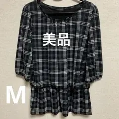 レディースLACIFONELLI（ラジフォネリ）モノトーンチェック柄　チュニック