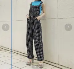 ドット柄 サロペット