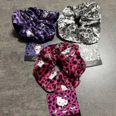 サンリオキャラクターズ　ヒョウ柄　シュシュ　3点セット