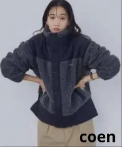 coen PARKNIK スタンドボアキヒカエブルゾン