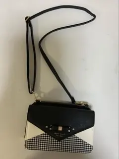 【キッズにも】バイカラー ショルダーバッグ 千鳥柄 大人っぽ 上品 かわいい