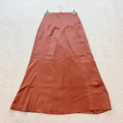 エミアトリエ【1】オレンジ ロングスカート Aライン きれいめ 春夏 ストレッチのサムネイル