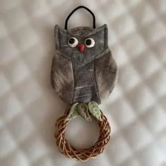 フクロウ　タオル掛け　インテリア