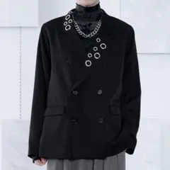 【Ellno Loset】ハトメデザインテーラードジャケット ブラック