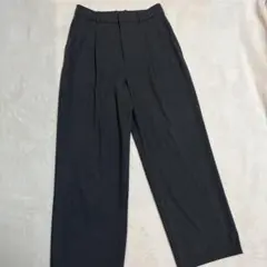 UNIQLO タックワイドパンツ　L グレー