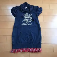 メゾピアノ　夏用紺色ワンピース　135㎝