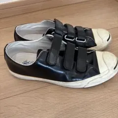 taku様専用　　コンバース ジャックパーセル ベルクロ レザー 光沢ブラック