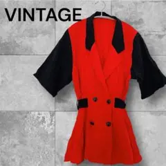 昭和レトロワンピース 80’s〜90’s バブル期 ヴィンテージ バイカラー