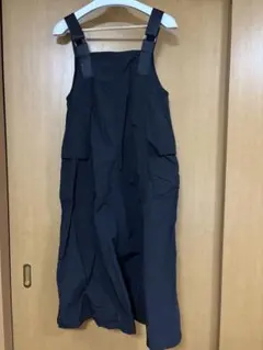 Blue Striveブラックオーバーオール スカート　両サイドポケット付き