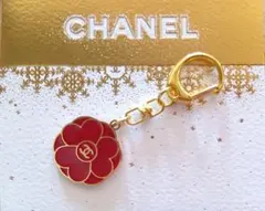 CHANEL　ノベルティチャーム　カメリア　キーホルダー付