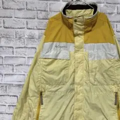 コロンビア　マウンテンパーカー　イエローXL ロゴ刺繍アウトドア0109