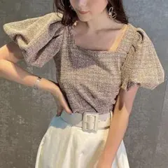 美品 eimy istoire ロゴテープ 花柄 レース トップス F ホワイト eimy istoire - 美品 eimy istoire ロゴテープ 花柄 レース トップス F