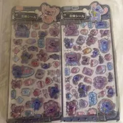 匿名配送リロ&スティッチ 立体シール 2シートセット ディズニー ボンドロ