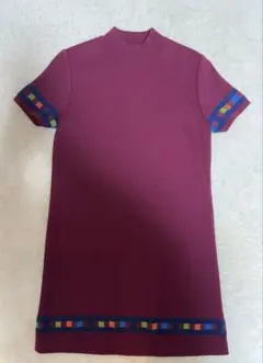 希少✨イヴサンローラン　アンゴラ　ニットワンピース　ロゴ刺繍　バイカラー 2026年最新】イヴサンローランニットワンピースの人気アイテム - メルカリ