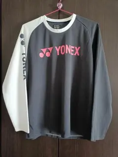 ヨネックス　長袖Tシャツ　ロンT　ネイビー✕白　ユニМ