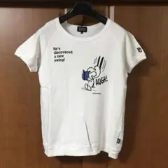 良品　パーリーゲイツ　スヌーピー　半袖　スウェット　０　白　Tシャツ　TSI