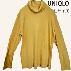 ユニクロ ヒートテック タートルネック L 黄 マスタード フリース　トップスのサムネイル