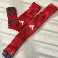 adidas サッカー用レッドソックス 2XSサイズ（19-21㎝）