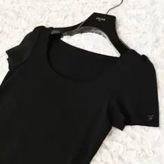 フォクシー ジェリービーンセーター 38 黒 M 半袖ニット Tシャツ