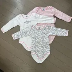 プチバトー長袖肌着ボディロンパース18m