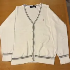 【EAST BOY】Vネック 綿カーディガン 白 9号