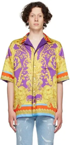 【VERSACE】極美品 バロッコ ゴッデス リバーシブル半袖シャツのサムネイル
