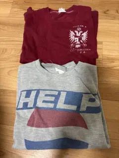 古着屋さんのTシャツとグレーHELP Tシャツセット