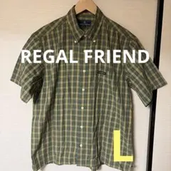 REGAL FRIEND リーガルフレンド　メンズ 半袖シャツ チェック柄 L