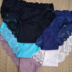 5枚セット 花柄 レース Lサイズ 人気ショーツ