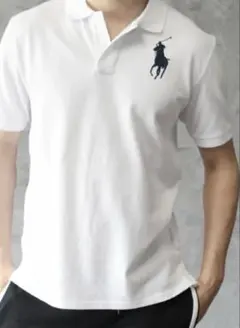 ☆美品　ポロラルフローレン　ビッグポニー　半袖ポロシャツ白　現行タグ　S