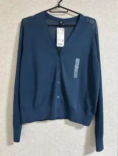 UNIQLO ライトVネックカーディガン ブルー Lのサムネイル