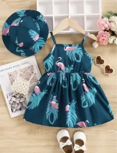 ベビー　夏服　ワンピース　帽子セット　リゾート