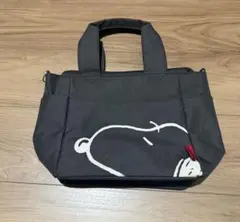 スヌーピー トートバッグ ブラック