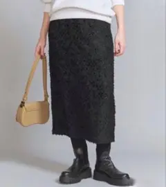 【未使用】BEAUTY&YOUTH UNITED ARROWSフリンジスカート黒