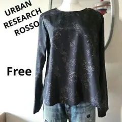 URBAN RESEARCH ROSSOアーバンリサーチ ボタニカル柄ブラウス黒のサムネイル