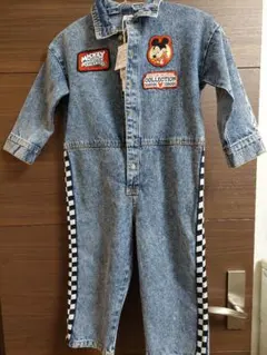 新品　ディズニー　ミッキー　デニム　オーバーオール　110サイズ　リトシー