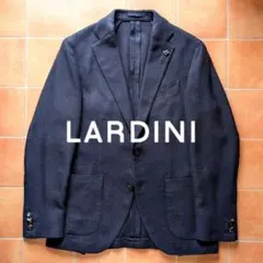 【近年モデル】LARDINI ジャケット 厚手ホップサック ダークネイビー 46のサムネイル
