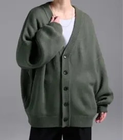 Loose ルース ボリュームスリーブオーバーニットカーディガン