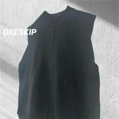 【DRESKIP】ニットベスト　ブラック　Lサイズ