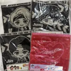 BTSキャラクター ハンドタオル 4枚セット
