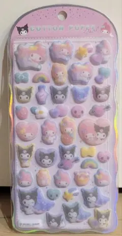 正規品　サンリオ コットンパフィーシール マイメロディ　ボンボンドロップシール