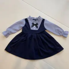 【行事やおでかけ用】フリル付きワンピース 90