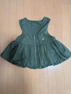 最終お値下げローリーズファーム　ペプラムベストカーキ　フリーサイズ