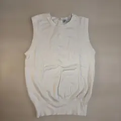 【新品】ZARA ホワイト ノースリーブニットトップス