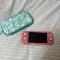 任天堂 Switchライト 本体 コーラル どうぶつの森 ケース付き