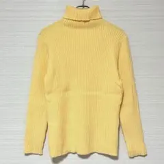 select MOCA タートルネック リブニットセーターイエロー ゆったりめ