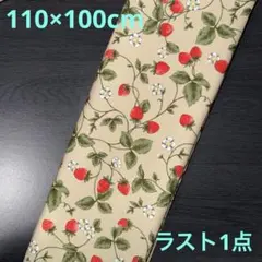 【コスモテキスタイル】いちご小花柄生地　オックス　《110×100cm》